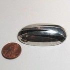 925 Sterling Silver Black Enamel Deco Tiger Stripes Oval Pin Brooch 18 7g Mexico