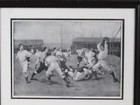 Vintage Antique Football Match Soccer Illustration Art Print 1890s-1900s Framed