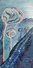 Vintage Expressionist Landscape Oil Painting Signed