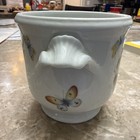 Vignaud Limoges France Hand Decorated Porcelain Planter Cachepot Violets