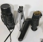 Vintage Lot Of Camera Equipment - Camera Lens - Filters - Manuals Etc