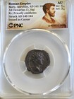 Roman Empire Marcus Aurelius Denarius Pnc Au Ancient Silver Coin