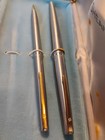 Vintage Sheaffer s Fountain Pen   Mechanical Pencil Set Brushed Chrome With Case