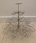 Stunning 3 Tier Stand  22 Cupcakes Silver Metal Dessert Holder Event Party Tower