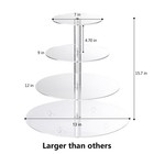 Cupcake Stand  4-tier Round Acrylic Cupcake Display Stand Dessert Tower Pastr   