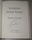 President Jimmy Carter Signed Sharing Good Times 2004 First Edition Hbdj