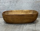 Vintage Primitive Hand Carved 7    Wooden Trinket Bowl Farmhouse Rustic Decor