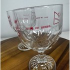 Vintage Budweiser King Of Beers Thumbprint Goblets Set Of 2 - Perfect Condition 