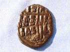 Byzantine  jesus Christ    holding Gospel   Anonymous Follis -   Bc18