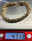 14kt Solid Real Gold Braccio  r  Brand Intertwined Bracelet 47 13grams 8 2inches