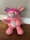 Vintage 1985 Popples Plush Toys Party Popple Pink   Puffball White  set Of Two 