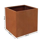 26 lx26 wx26 h Large Corten Steel Planter Box Metal Tree Planter For Yard Patios