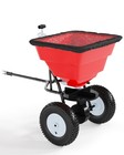 85-lb Tow Broadcast Spreader With Universal Hitch For Seed  Fertilizer  Salt