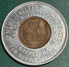 Mm Jewelers Optometrist Spokane Encased 1935 Penny Trade Token Good For  1 Rare
