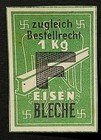 Travelstamps  Germany Wwii Reproduction Eisen Steel Ration Stamps    f    Op Mnh Og