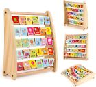 Wooden Abc-123 Abacus W  30 Letter And Number Tiles Kids Learning Education Toys