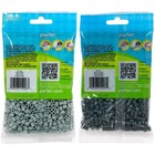 2 Pack 1000-count Pewter And Charcoal Fuse Bead Bag For Perler Hama Artkal