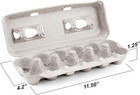 Mt Products Blank Natural Pulp Egg Cartons Bulk Holds Up To Twelve Eggs - 1 Doze