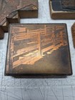  5  Vintage Print Blocks Copper Advertising Printing Blocks Cedar Pole Company