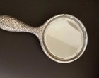 Art Nouveau Sterling Silver Repousse Hand Mirror 
