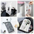 Breathable Mesh Travel Toiletry Bag With Stand Up Design Storage Pockets For