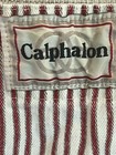 Calphalon 100  Cotton Apron Red Ticking Stripes Adjustable Neck Strap   Pockets