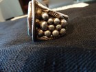   604 Large Vintage Sterling Silver Turquoise Ring-925