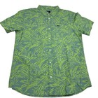 O neill Men s Size Xl Hawaiian Performance Camp Shirt Green Short Sleeve India