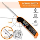 Instant Read Digital Meat Thermometer For Kitchen Food Cooking Bbq Grill Smoker