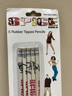 Spice Girls 1997 Official Merchandise 5 Rubber Tipped Pencils 90 s Collectable