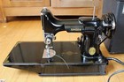 1948 Singer Portable Electric Sewing Machine Model   221-1 With Attachments