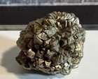 Pyrite Cluster Metallic Crystal Mineral Specimen Gold silver Tone Display Piece