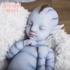 18 5  Handmake Art Dolls Full Platinum Silicone Baby Dolls Reborn Newborn Girl
