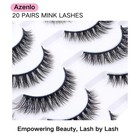 False Eyelashes 20 Pairs Wispy Lashes Faux Mink Lashes 14mm 3d Fluffy Cat Eye La