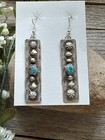 Navajo Native American Sterling Silver Turquoise Earrings R Yazzie Gift