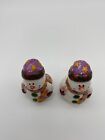 Set Of Ceramic Snowman Salt   Pepper Shaker Set