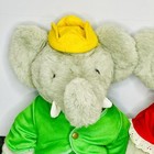 Vintage 1977 Eden Toys Babar   Celeste Plush Elephant Set King Queen 16 