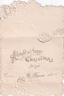 Swallow Birds  Wild Roses  Greetings Die Cut Christmas Card  Tuck Circa 1900