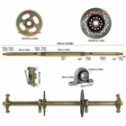 Diy Rebuild Go Kart 29   32  44  Rear Live Axle Kit Wheels Brake Assembly Chian 