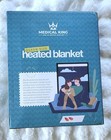 Medical King Queen Size Heated Blanket - Dual Temperatures - Navy Blue - Read -