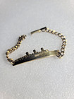Vintage 1940-1960 Luxury Ocean Liner Gold Tone Figural 8  Bracelet Mid-century