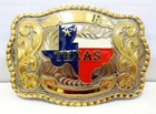 Texas State Belt Buckle Map Flag Western Cowboy Rodeo Heavy Hebillas Vaqueras