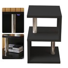 Modern S-shaped High Gloss Tea Table Cabinet Coffee Table End Table White black