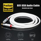 Preffair Hifi Otg Usb B To Type C Audio Cable 16core Twisted Wire Pure Silver