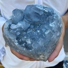 5 1lb Natural Blue Celestite Crystal Geode Quartz Cluster Mineral Specimen