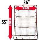 Baseball Pitching Target Rebounder Net 2-in-1 Switch Hitter Pitch Trainer New