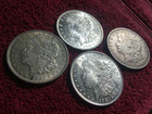 Morgan Silver Dollars Lot Of 4 1921  Xf bu Nice Coins Lot