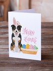 Caroline s Treasures Tricolor Border Collie Easter Greeting Cards Pack Of 8