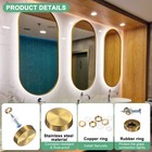 20-pack Screw Covers Caps  0 75  Dia Decorative Mirror Screws Cap  gold Tone 
