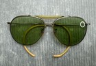 Vintage Bausch   Lomb 1940s Wwii Era Pilot s Aviator Eyeglasses Green Lenses